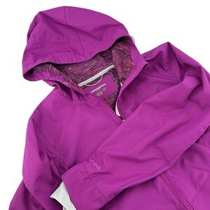 Performance Windbreaker Full Zip Rain Jacket Purple Womens Large Gorpcore Winter